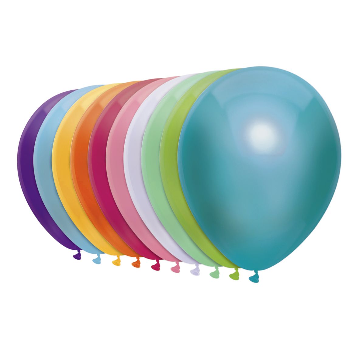 Haza - Globo uni 30cm 50 piezas metalizado surtido