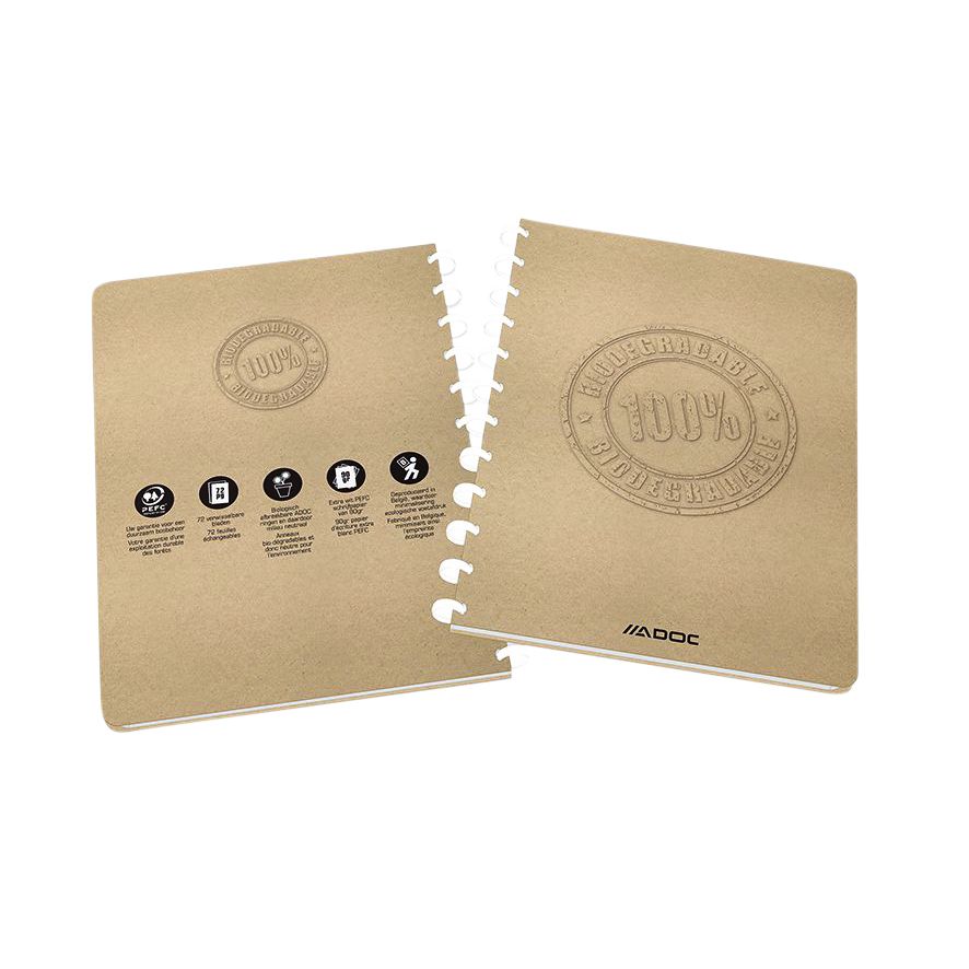 Adoc - Scrittura BIO A4 diamante 5x5mm 144 pagine 90gr kraft | 10 pezzi
