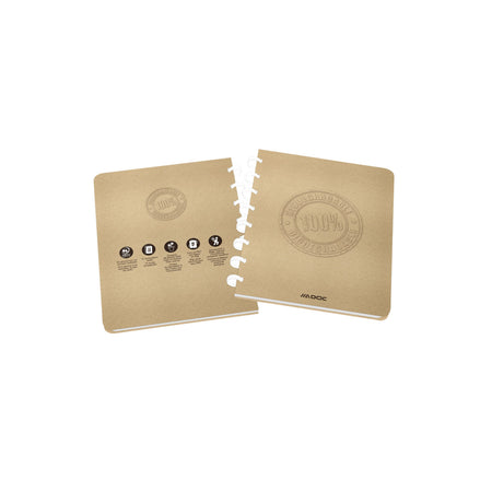 ADOC - Quaderno BIO A5 diamante 4x8mm 144 pagine 90gr kraft | 10 pezzi
