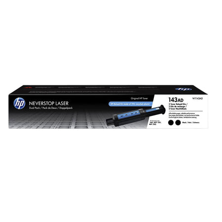 HP - Cartouche de recharge w1143ad 143a noir 2x