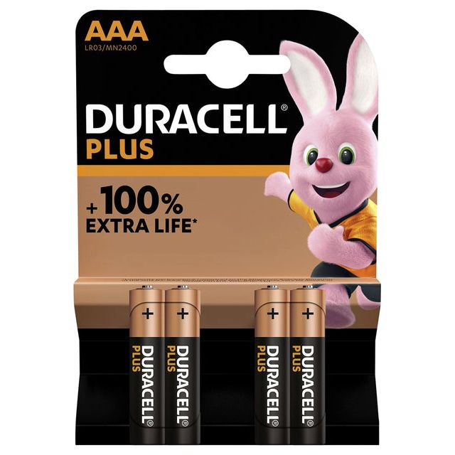 Duracell - Batterie Duracell plus AAA 4st | Blasen Sie ein 4 -Stück