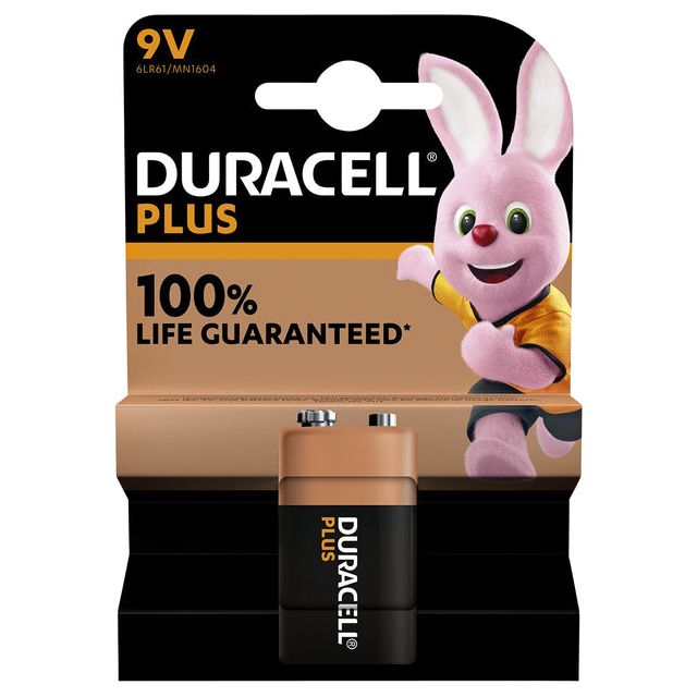 Duracell - Batterie Duracell plus Block 9V 1. | Blasen Sie ein 1 Stück | 10 Stück