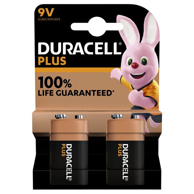 Duracell - Batterie Duracell Plus Block 9V 2st | Blister un 2 pièces | 10 morceaux