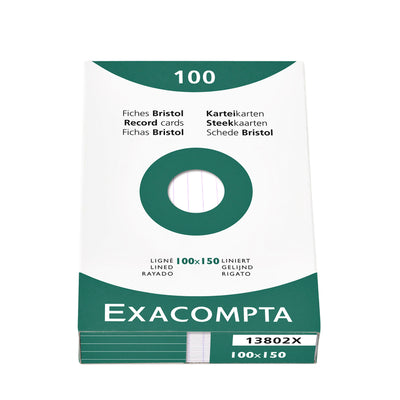 Exacompta - System card 100x150mm line white 100 pieces