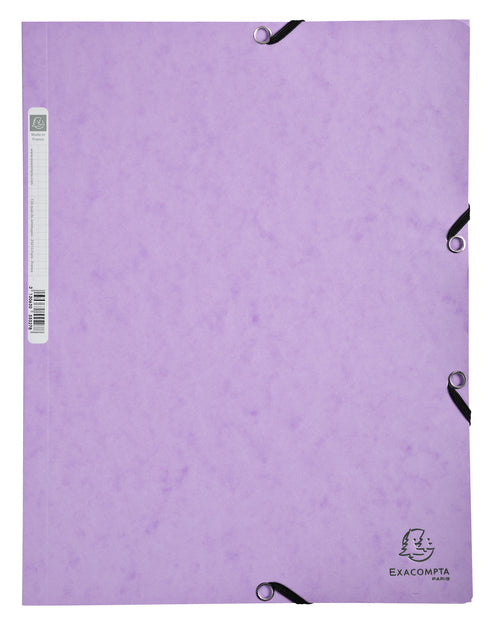 EXACOMPTA - Elastomap Exacompta Aquarel A4 3 Valve 400gr Lilac | Boîte extérieure un 5 pièces