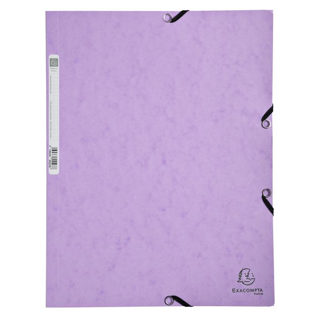 Exacompta - Elastomap Acquerello A4 3 lembi 400gr cartoncino lucido lilla