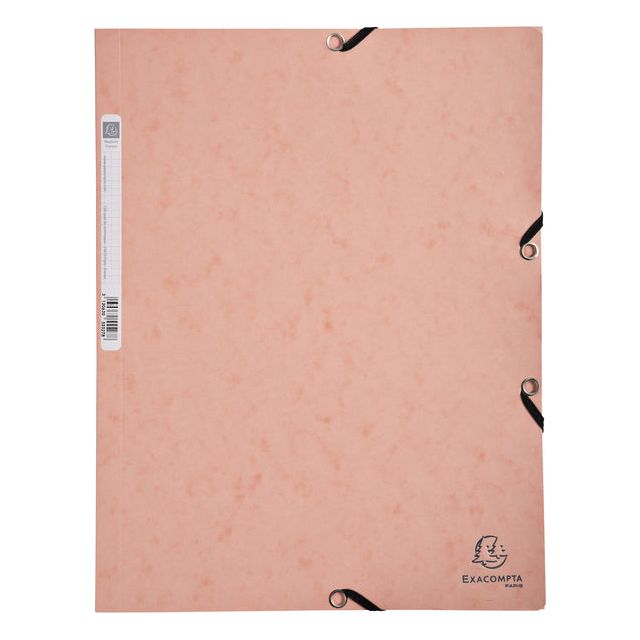 EXACOMPTA - Elastomap Exacompta Aquarel A4 3 Valve 400gr Pink | Boîte extérieure un 5 pièces