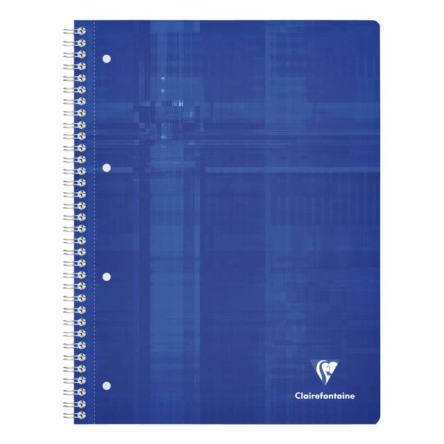 Clairefontaine - Collegeblok Studium A4+ 4-gaats 80blz ruit 5x5mm assorti | 5 stuks