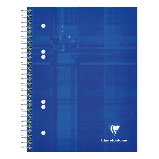 Clairefontaine - Collegeblok Studium A5+ 6-gaats 80blz ruit 5x5mm assorti | 5 stuks