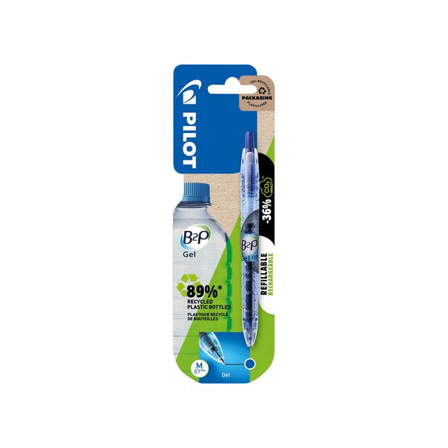 Pilot - Gelschrijver PILOT B2P Begreen blauw 0.4mm blister à 1 stuk