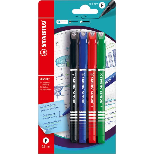 STABILO - Capteur Fineliner 14900 F ASS 4ST