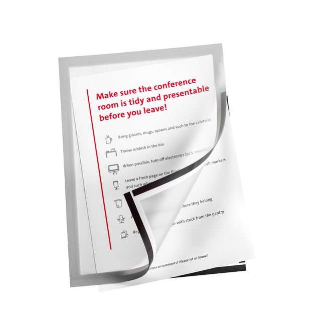 Quantore -  Infokader A4 zelfklevend zilver 2 stuks