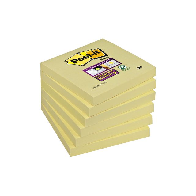 3M - Blocco note 3m post-it 654 76x76mm inox giallo