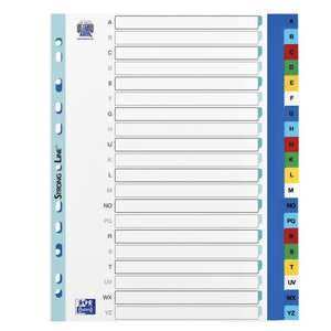 Oxford -  Tabbladen  a4+ 11r pp a-z 20dlg kleur