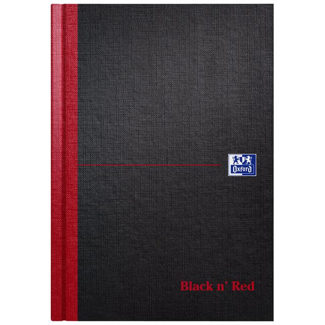 Oxford -  Notitieboek  black n' red a5 96vel lijn