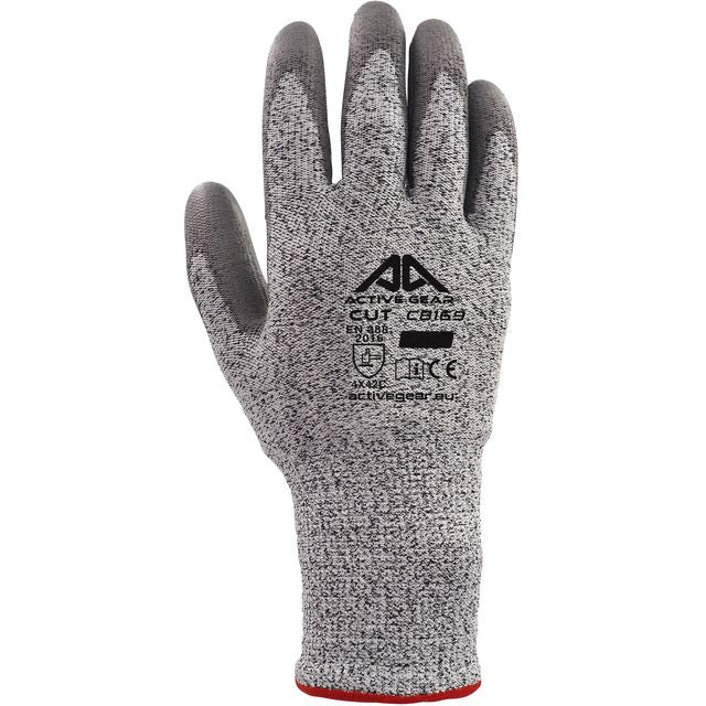 ActiveGear - Cut resistant glove gray 9/L | 12 pieces