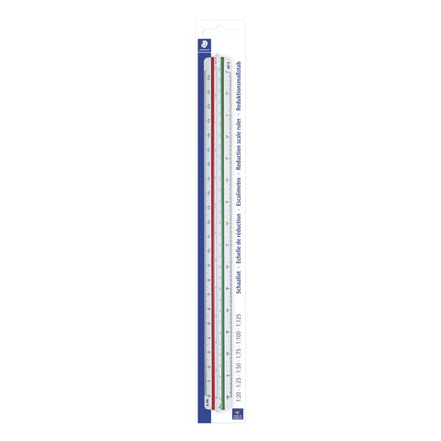 Staedtler - Regla escala 561 300mm plástico blanco