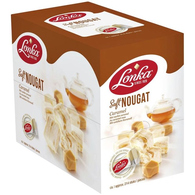 Lonka - Nougat caramel per stuk verpakt 12gr