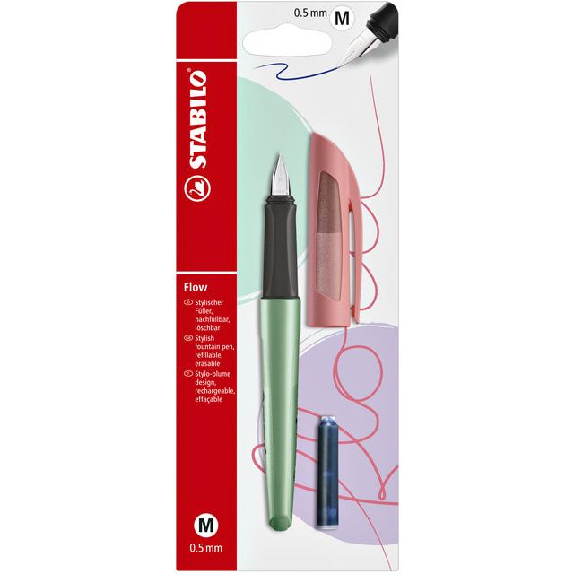 Stabilo - Fountain Pen Flow Cosmetic M Lèvres rouges | Blister un 1 morceau