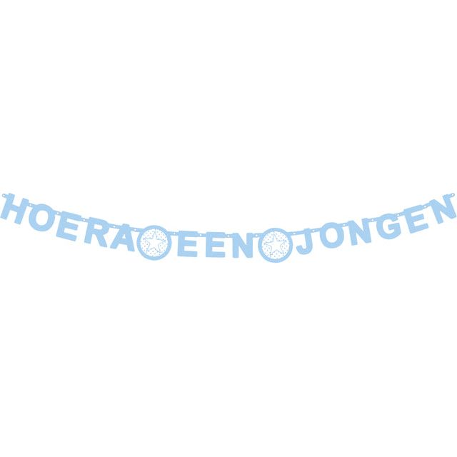 Quantore - Letterslinger ''Hoera een jongen'' blauw