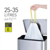 EKO - Afvalzak met  trekband 25-35 liter type E wit | 6 stuks