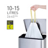 Eko -  Afvalzak  mdpe type c trekb 45x50cm 10-15l wit