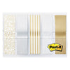 Post-it - Indextabs 684 12mmx43mm metallic motief goud zilver | 6 stuks