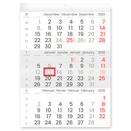 INNI -  3-maandkalender 2027  manager compact-formaat | 10 stuks