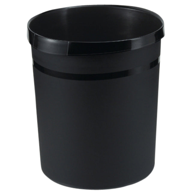 Han - Paper bin Han Grip 18L Round Black | 1 pièce | 15 pièces