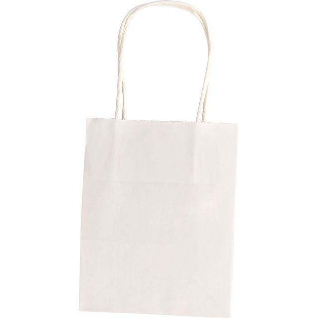 Folia Paper - Borsa con manico Folia carta kraft 110gr 12x15x5,5cm 20 pezzi bianco
