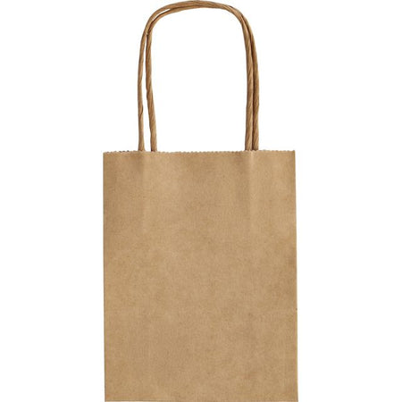 Folia Paper - Borsa con manico Folia carta kraft 125gr 12x15x5,5cm 20 pezzi naturale