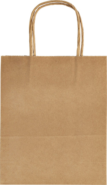 Folia Paper - Tasche mit Griff Folia Kraftpapier 125gr 18x21x8cm 20 Stück natur