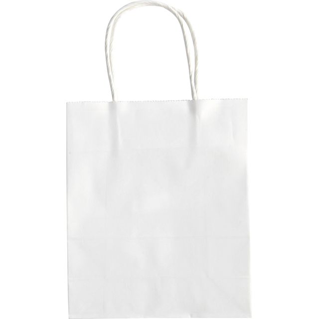 Folia Paper - Borsa con manico Folia carta kraft 110gr 18x21x8cm 20 pezzi bianco