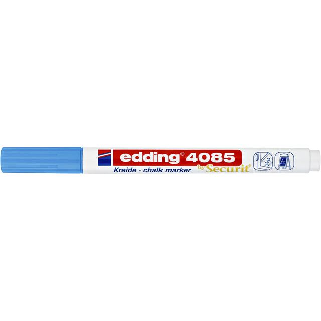 Edding - Chalkstift Edding 4085 um 1-2 mm hellblau | Außenschachtel ein 10 Stück