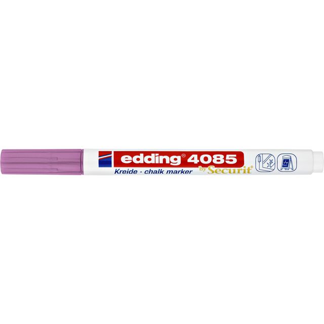 Edding - Marcador de tiza 4085 de forma redonda 1-2 mm rosa metalizado | 10 piezas