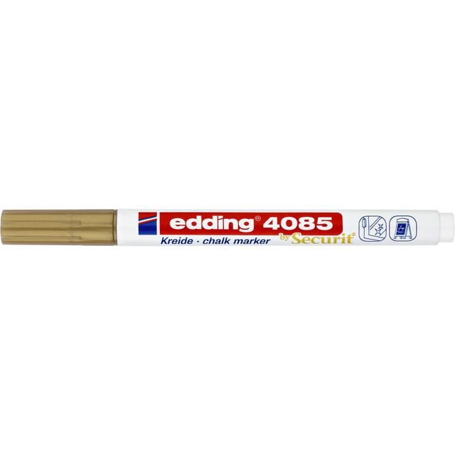 Edding - Krijtmarker e-4085, ronde punt van 1 - 2 mm, goud