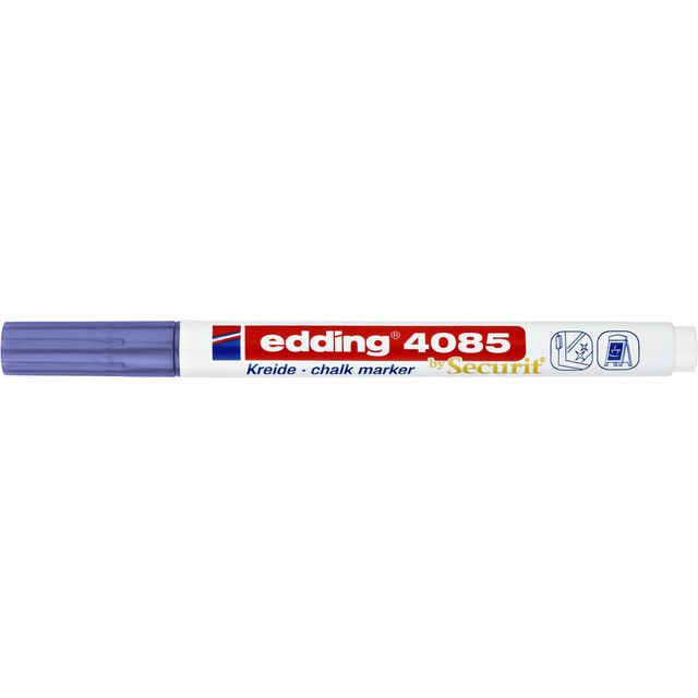 Edding - Chalkstift Edding 4085 um 1-2 mm Metallic Violet | Außenschachtel ein 10 Stück