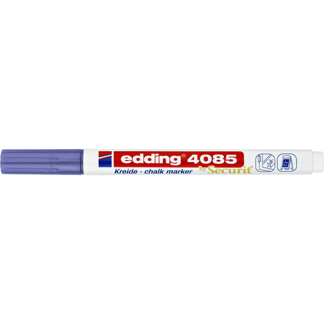 Edding - Rotulador de tiza 4085 de forma redonda 1-2 mm violeta metalizado | 10 piezas