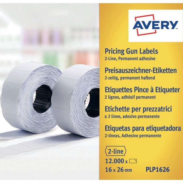 Avery - Preisschild PLP1626 16mmx26mm permanent weiß