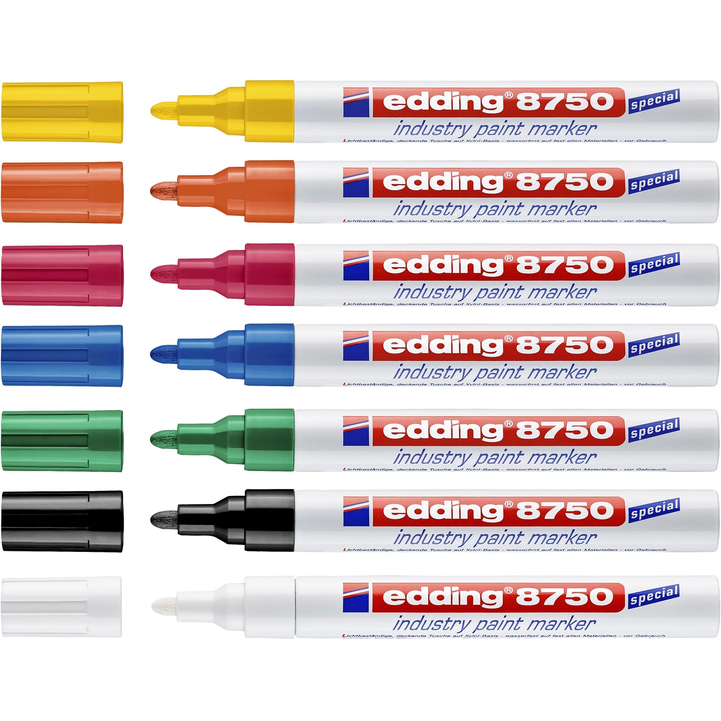 Edding -  Paintmarker  8750 industrie 2-4mm zwart | 10 stuks