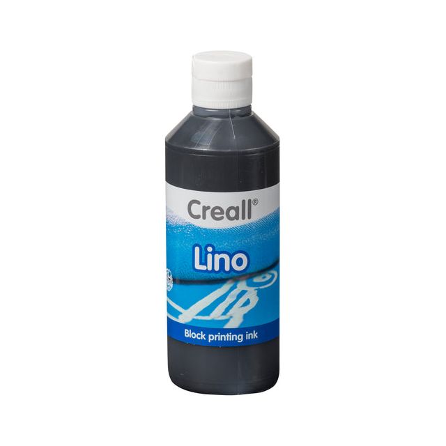 Creall - Linoleum Farbe Creall Lino Black 250ml | Flaschen Sie einen 250 Milliliter | 6 Stück