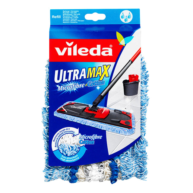 Vileda - Mop Ultra Max Micro ricambio in cotone