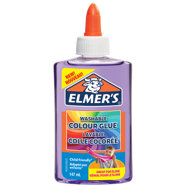 Elmer's - Gale pour enfants de 147 ml d'Elmer Purple Transparent | Bouteille un 147 millilitre