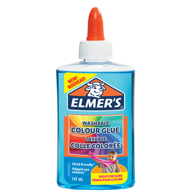 Elmer's - Kinderlijm transparant 147ml blauw