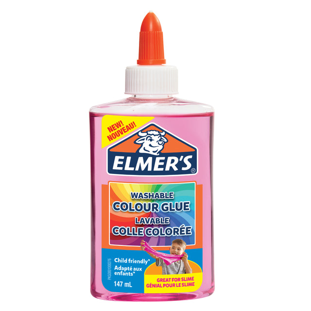 Elmer's - Kinderkleber Elmers 147 ml transparentes Rosa | Flaschen Sie einen 147 Milliliter ab