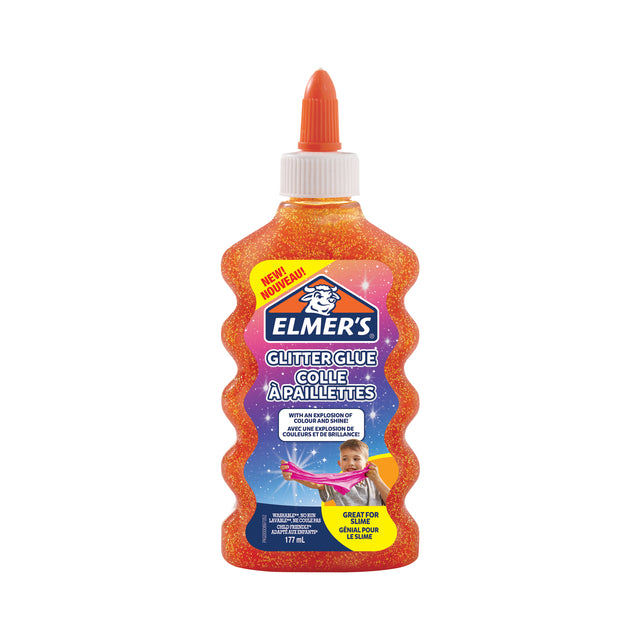 Elmer's - Kinderlijm glitter 177ml oranje