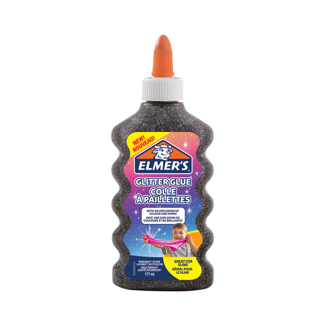 Elmer's - Kinderlijm glitter zwart