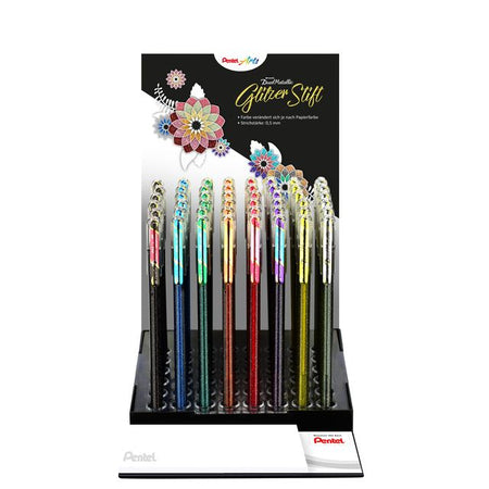 Pentel - Gel Writer K110 Dual medio metallico assortito 8 colori | 48 pezzi