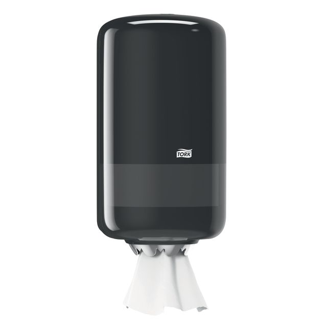 Tork - Reinigungspapierspender M1 Elevation klein schwarz 558008 | 120 Stück