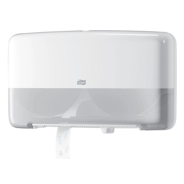 Tork - Dispensador de papel higiénico T2 Elevation jumbo pequeño dúo blanco 555500 | 84 piezas